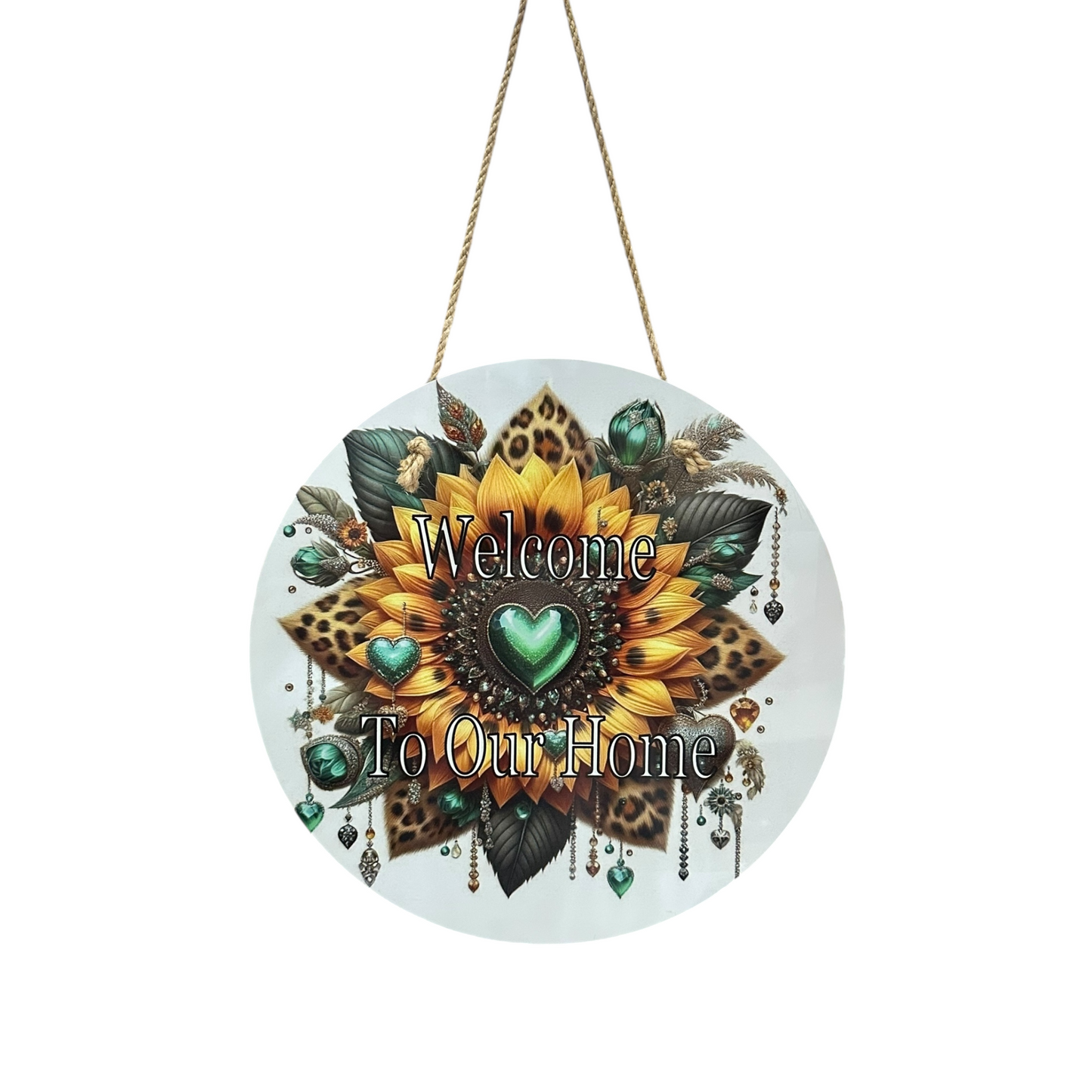 Beautiful Welcome to our home sign